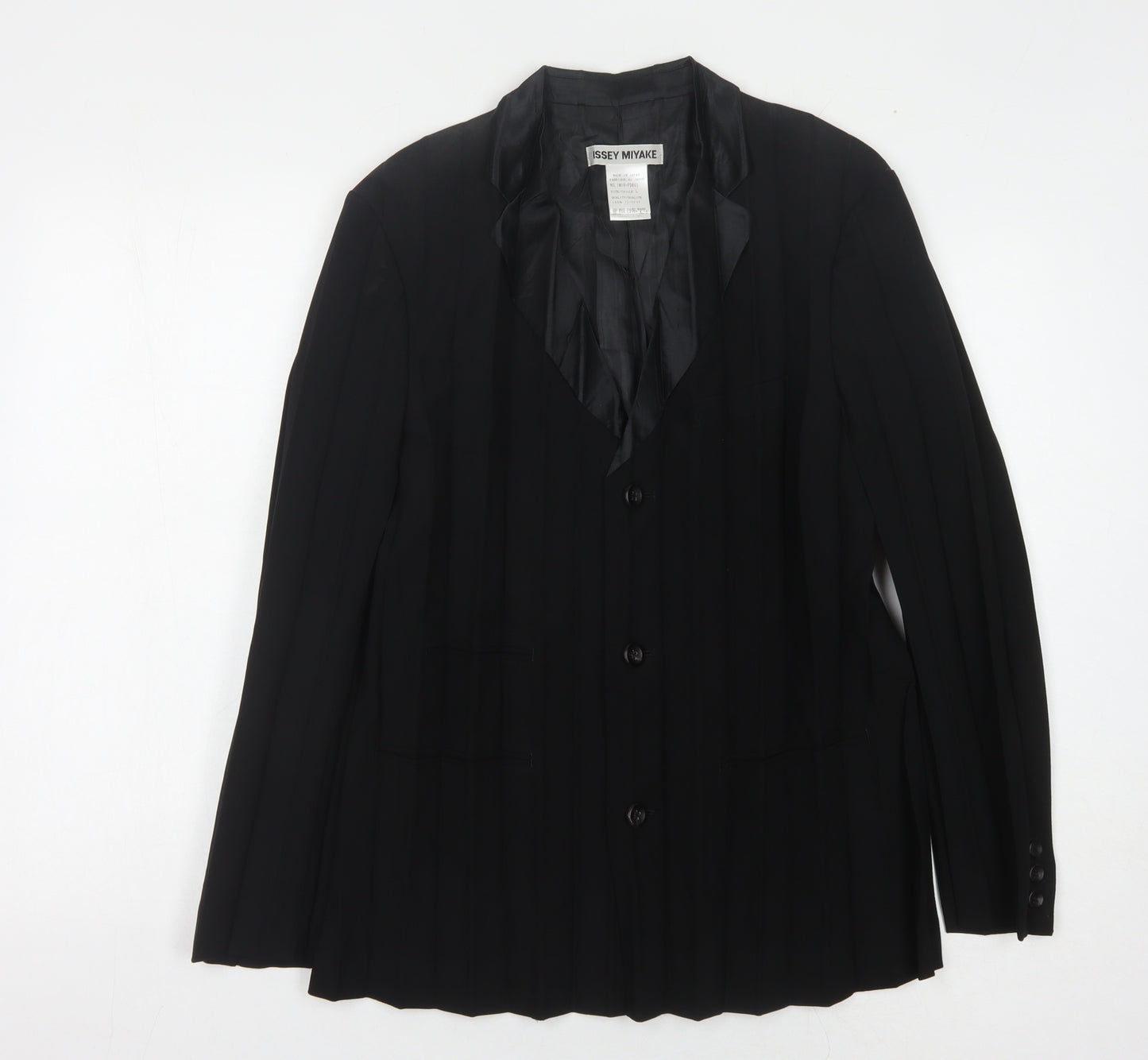 Issey Miyake Women's Black Blazer, Size L, Classic