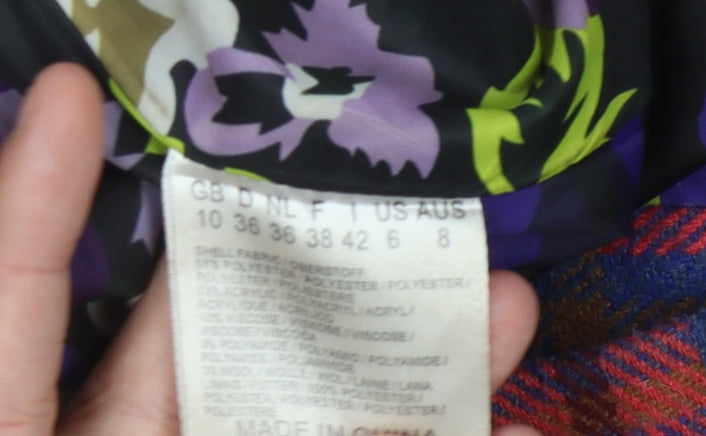 Joe Browns Women’s Multicoloured Plaid Coat, Size 10