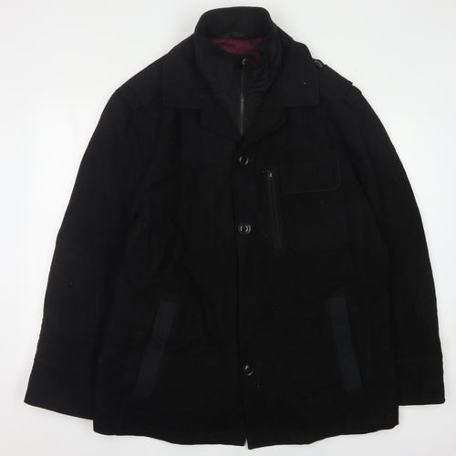 Marks and Spencer Men's Black XL 44" Trench Coat