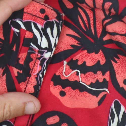 Aphorism Women's Red Butterfly Coat Size 12