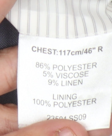 Greenwoods Men's Blue Blazer, 46, Regular Fit