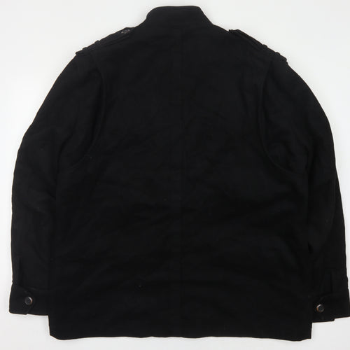 Next Men's Black Wool Military Jacket 2XL