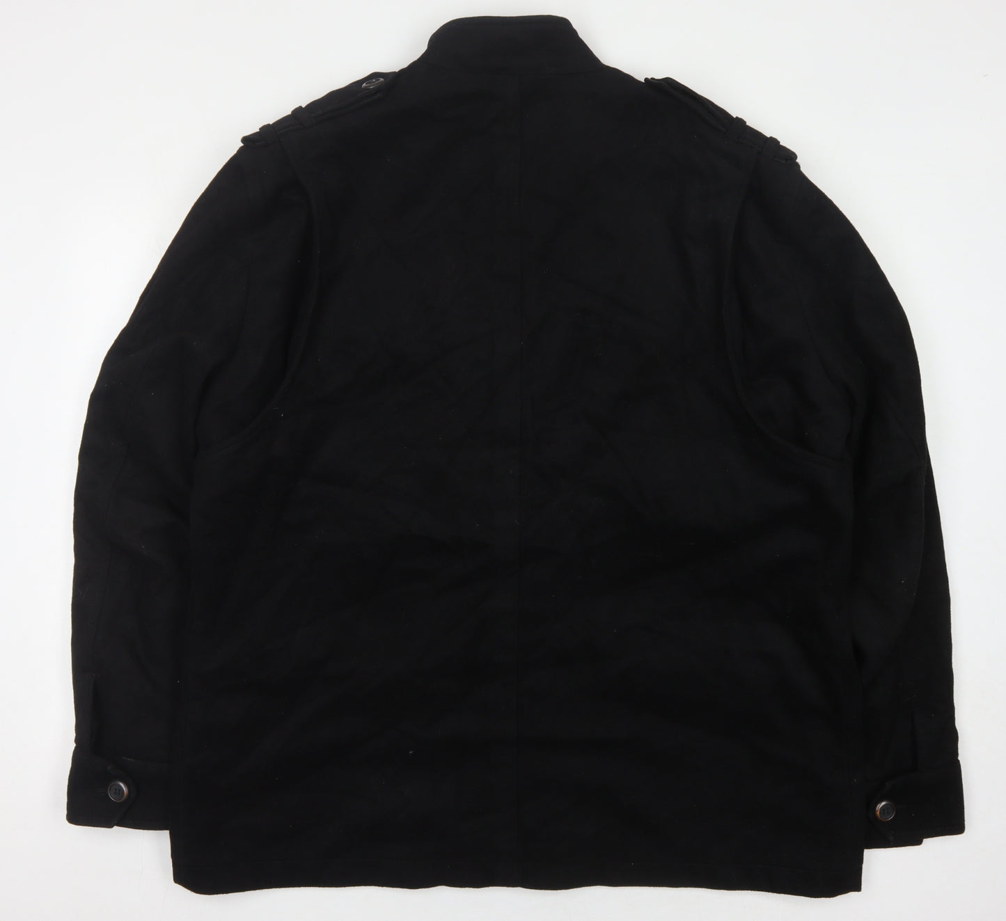 Next Men's Black Wool Military Jacket 2XL