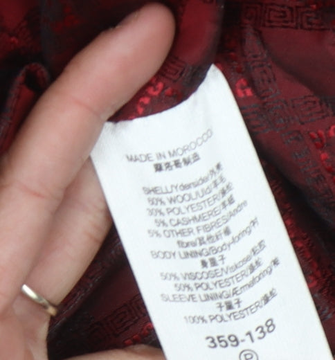 Next Men's Black Wool Military Jacket 2XL