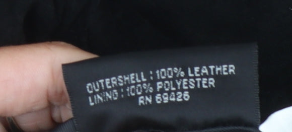 Wilsons Men's Black Leather Bomber Jacket Size M