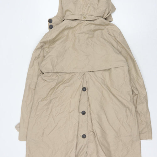 Basler Women's Beige Hooded Rain Coat Size 10