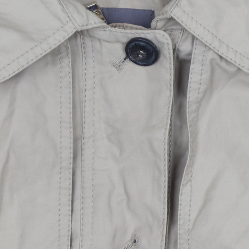 Basler Women's Beige Hooded Rain Coat Size 10