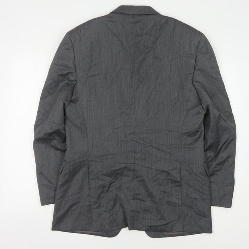 Canali Men's Grey Wool Suit Jacket Size UK 40