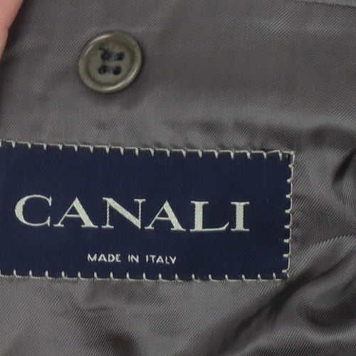 Canali Men's Grey Wool Suit Jacket Size UK 40