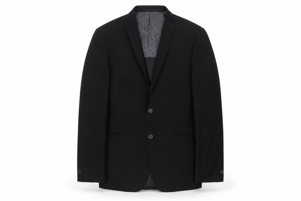 Front view of Red Herring Men's Black Blazer 38R Regular Fit