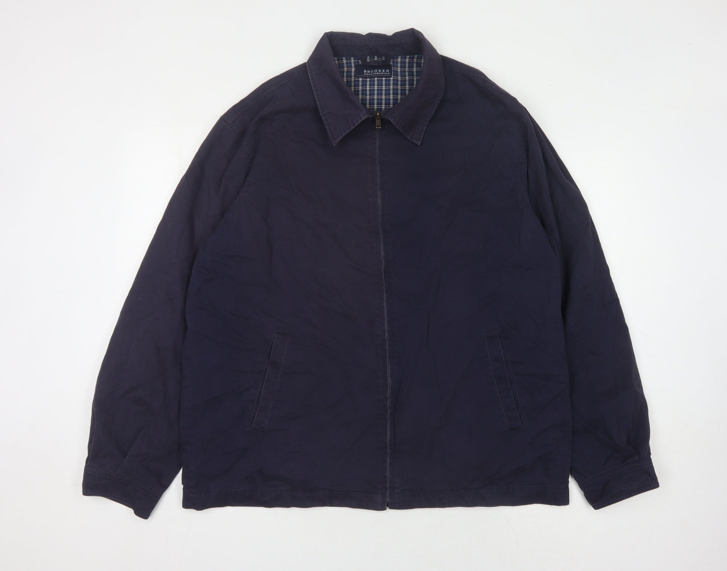 Brooker Men’s Blue Cotton Jacket - Size L
