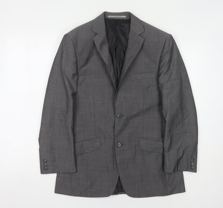 Lambretta Men's Grey Blazer, Size 36S, Wool Blend