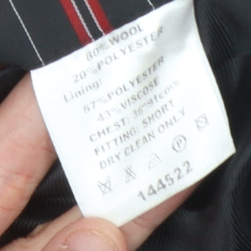 Lambretta Men's Grey Blazer, Size 36S, Wool Blend