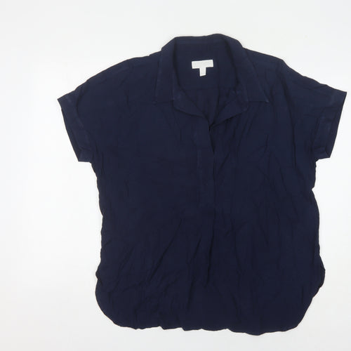 White Label Women's Blue Blouse, Size 16, Relaxed Fit
