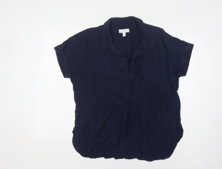 White Label Women's Blue Blouse, Size 16, Relaxed Fit
