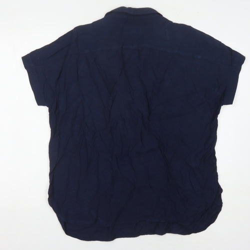 White Label Women's Blue Blouse, Size 16, Relaxed Fit