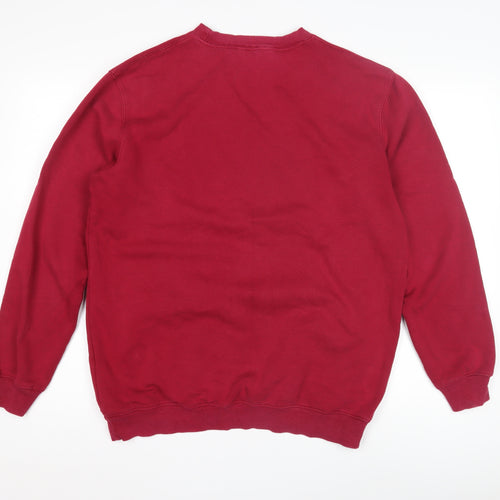 Cotton Traders Unisex Red Crew Neck Sweatshirt M