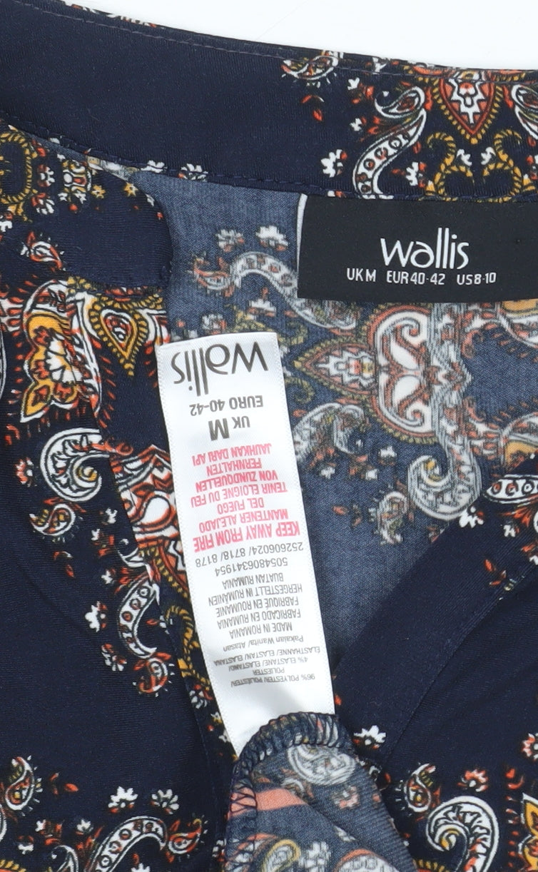 Wallis Women’s Multicoloured Paisley Blouse Size 14