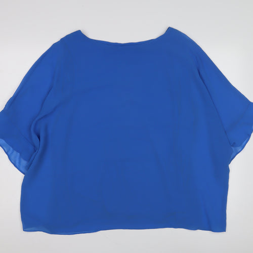 Wallis Women's Blue Dolman Sleeve Top L