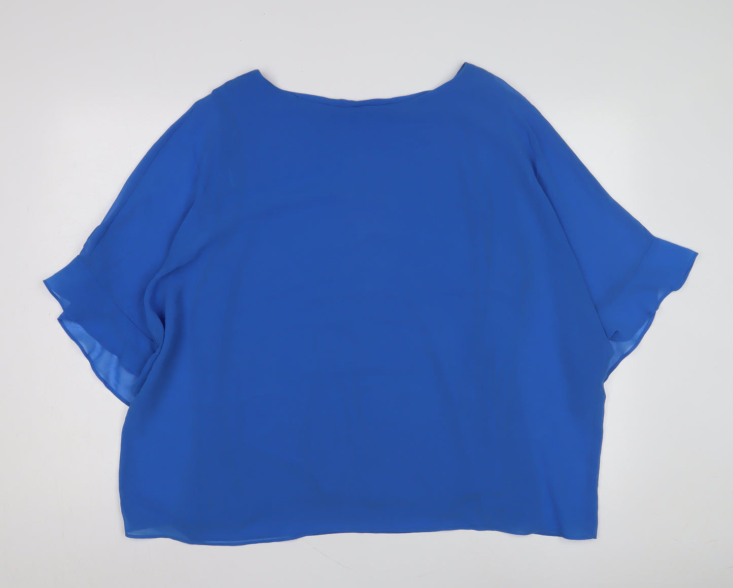 Wallis Women's Blue Dolman Sleeve Top L