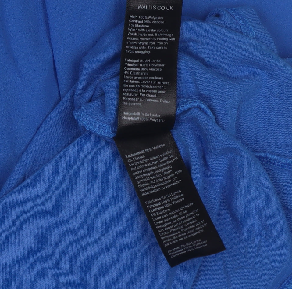 Wallis Women's Blue Dolman Sleeve Top L