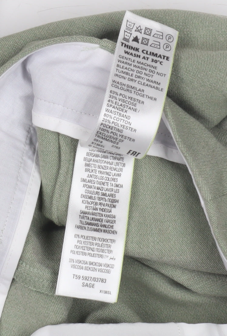 Marks and Spencer Women's Slim Green Ankle Trousers