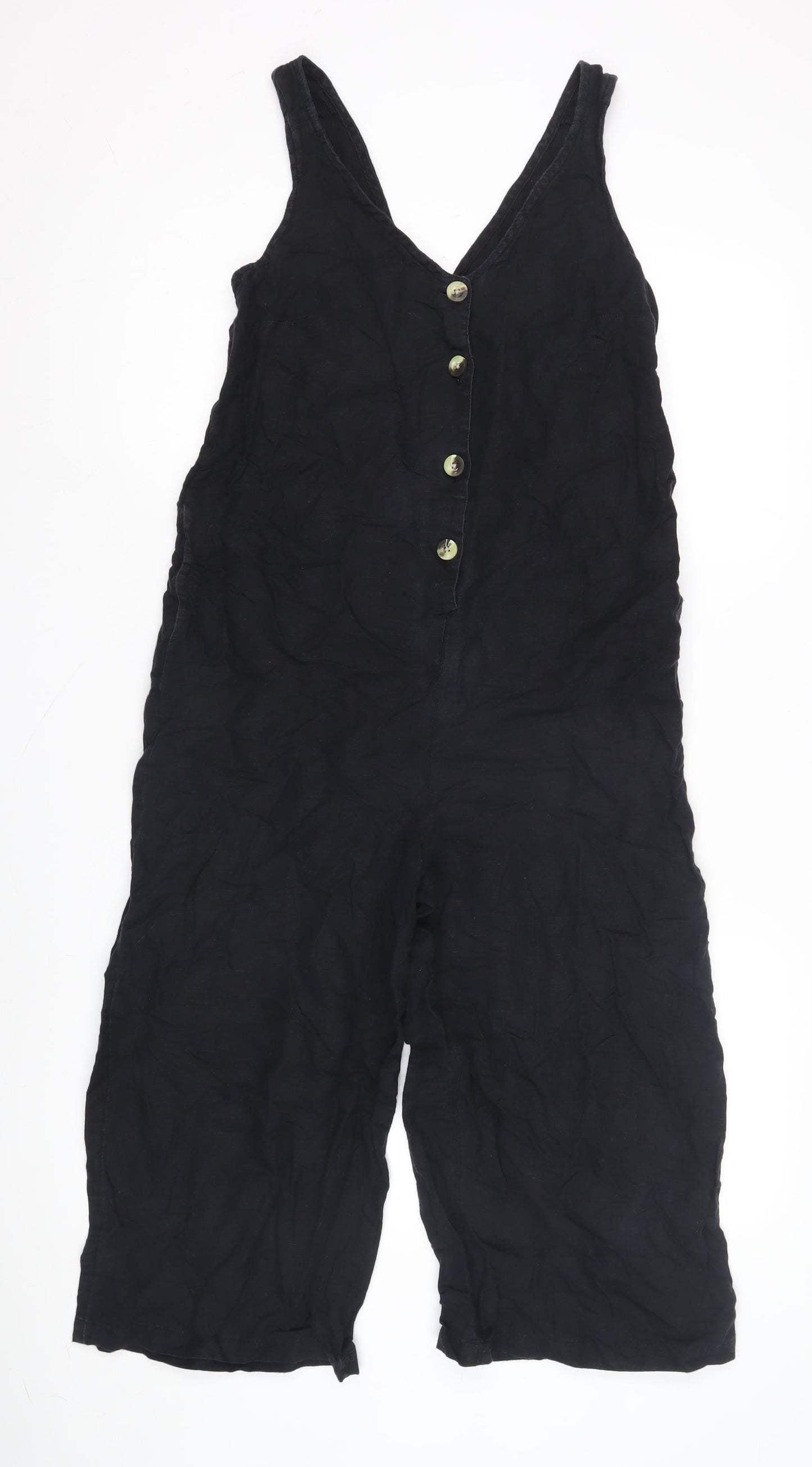 Topshop Women's Black Sleeveless Jumpsuit Size 10
