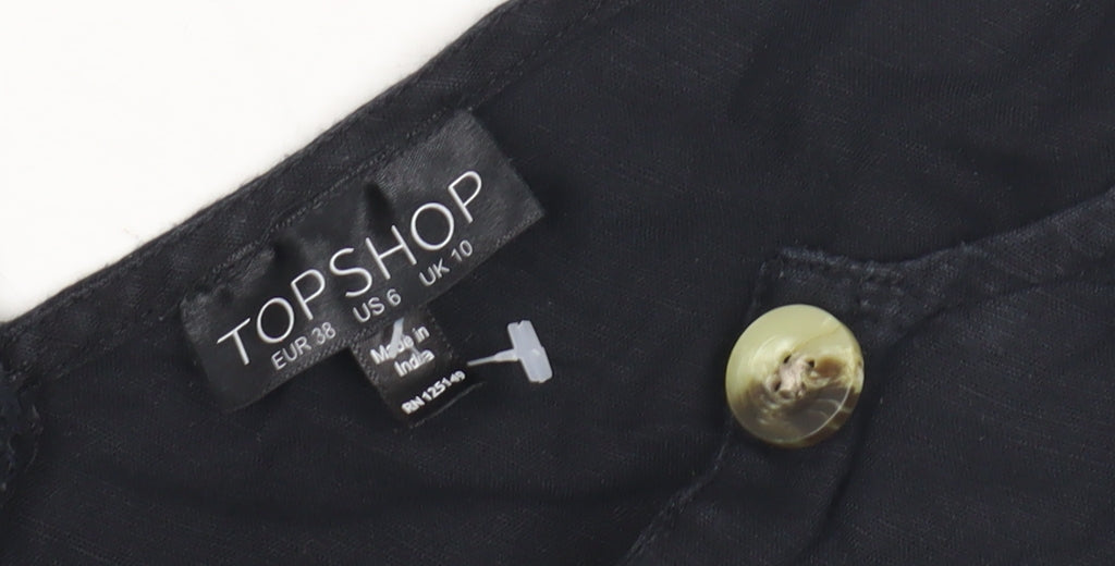 Topshop Women's Black Sleeveless Jumpsuit Size 10