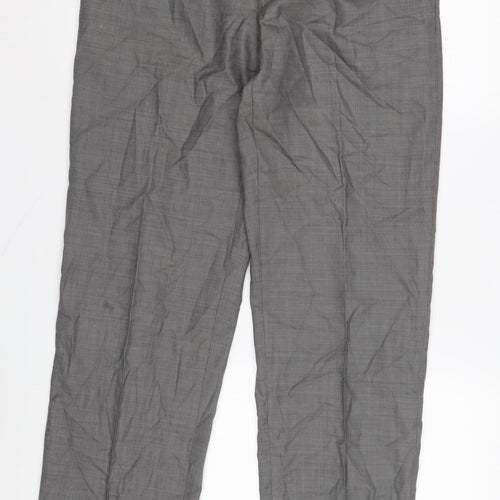 Marks & Spencer Women's Grey Straight-Leg Business Trousers