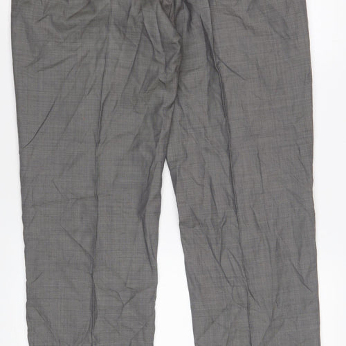 Marks & Spencer Women's Grey Straight-Leg Business Trousers