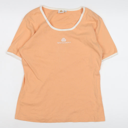 Cunard Women's Orange Short Sleeve T-Shirt, Size L