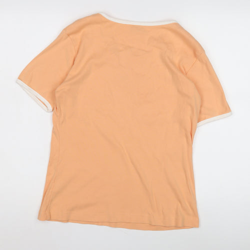 Cunard Women's Orange Short Sleeve T-Shirt, Size L