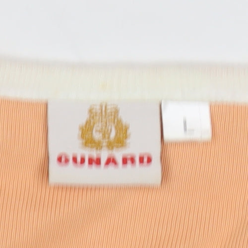 Cunard Women's Orange Short Sleeve T-Shirt, Size L