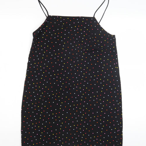 Topshop Women's Black Camisole Polka Dot Tank Size 10