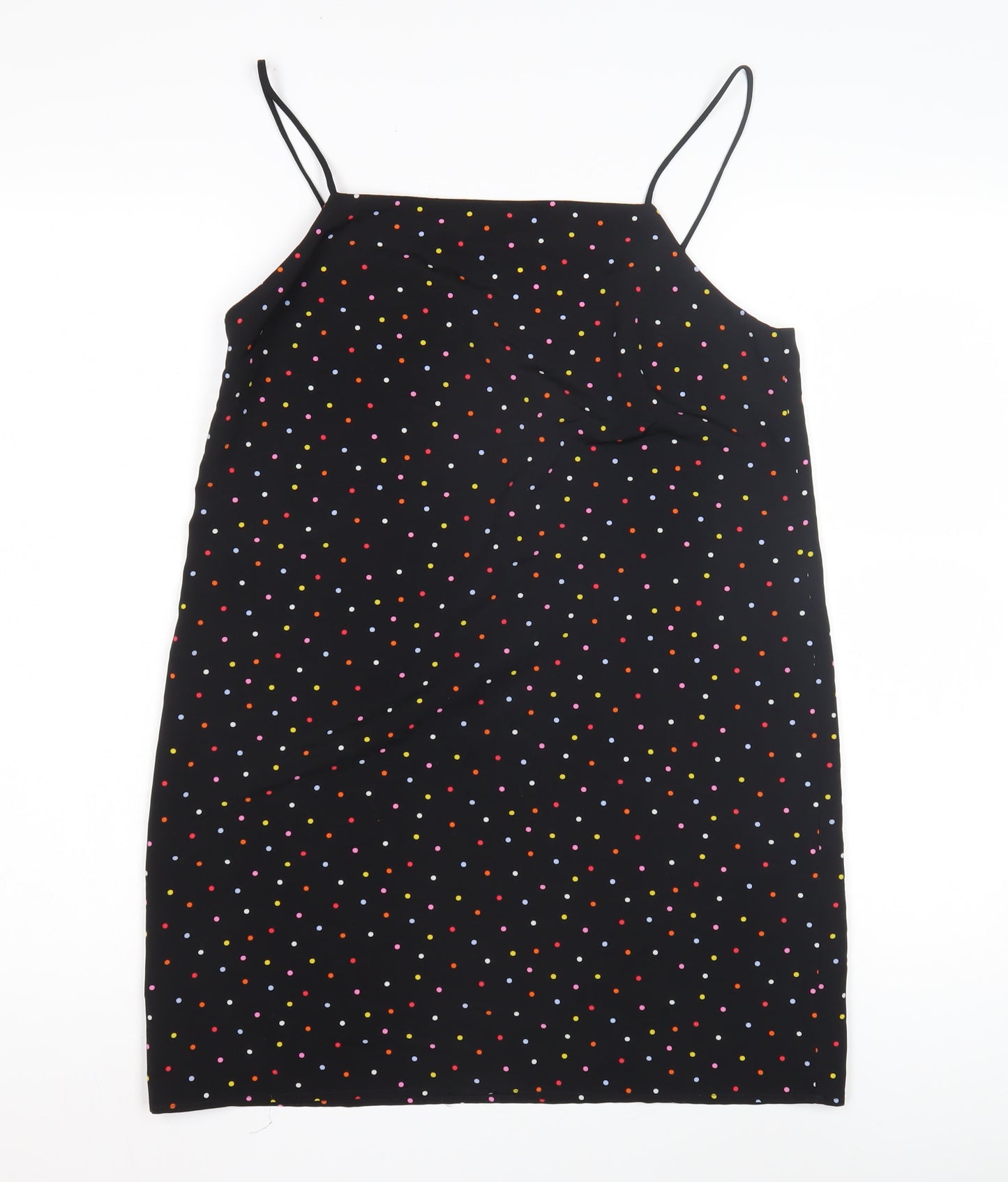 Topshop Women's Black Camisole Polka Dot Tank Size 10