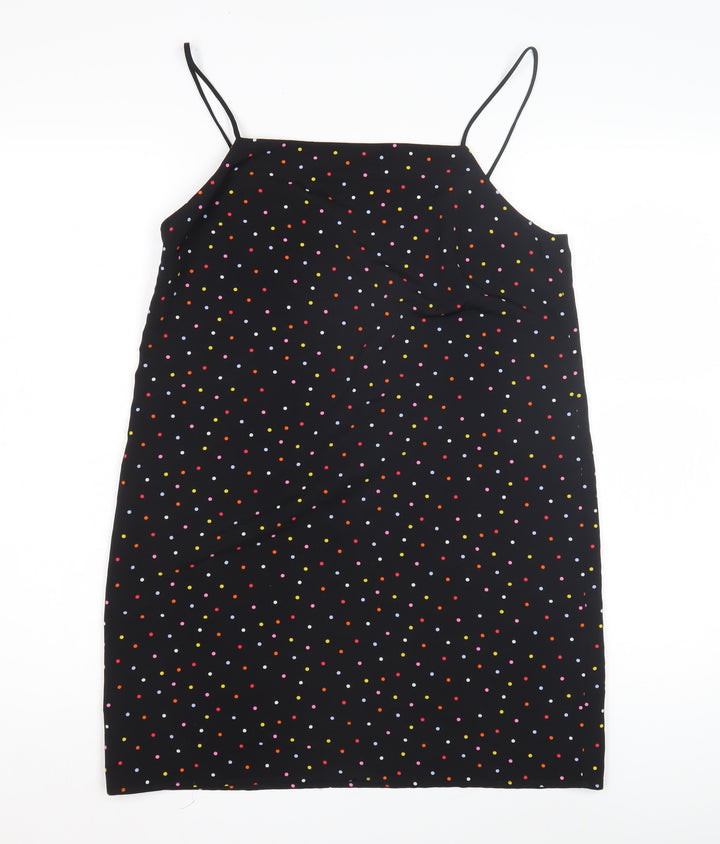 Topshop Women's Black Camisole Polka Dot Tank Size 10