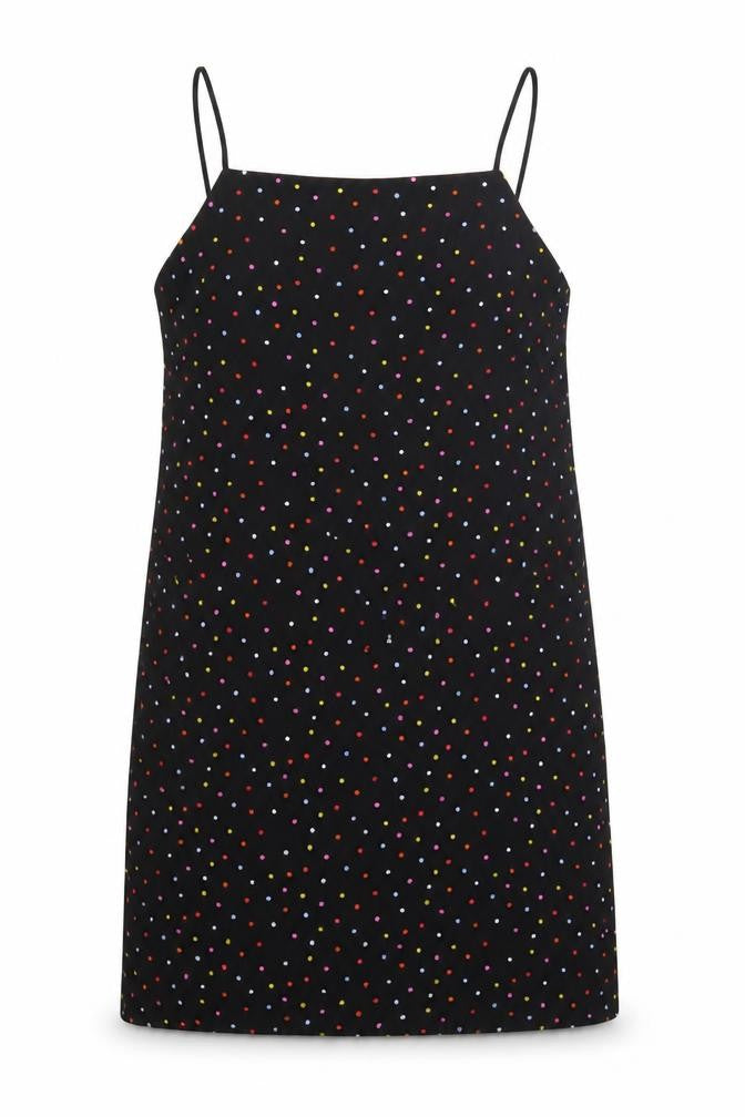 Front view of Topshop Women's Black Camisole Polka Dot Tank, size 10