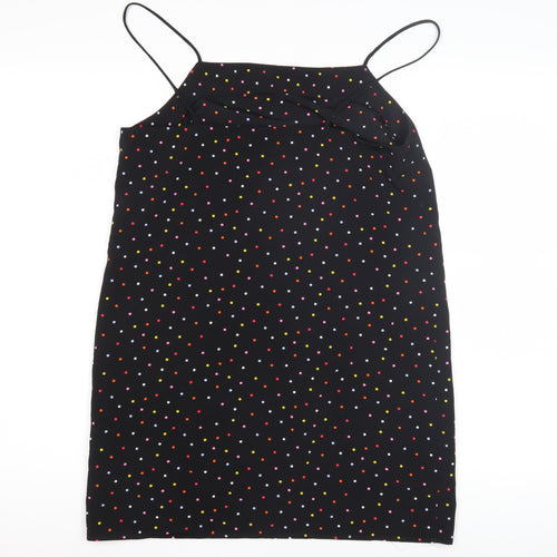 Topshop Women's Black Camisole Polka Dot Tank Size 10