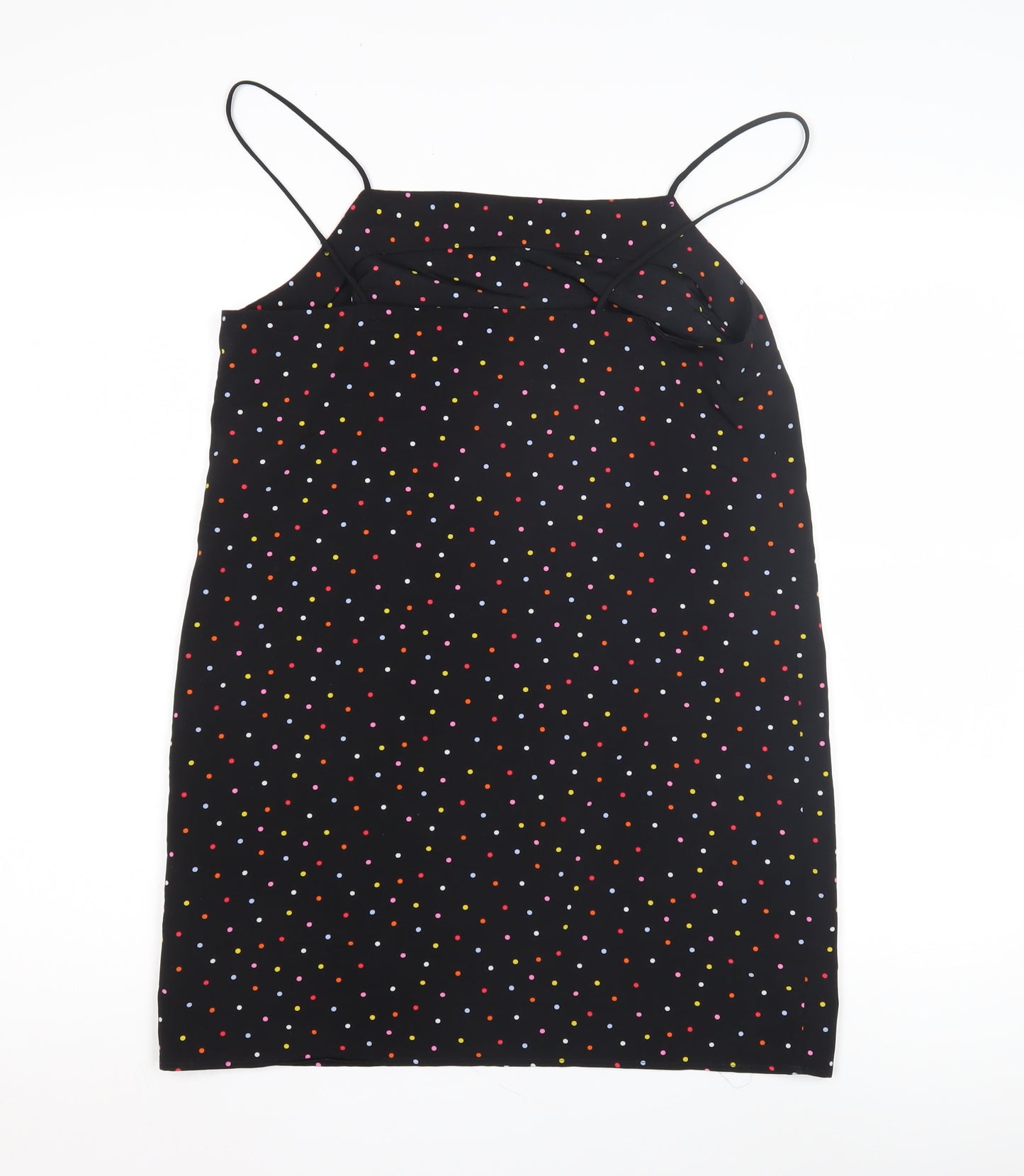 Topshop Women's Black Camisole Polka Dot Tank Size 10