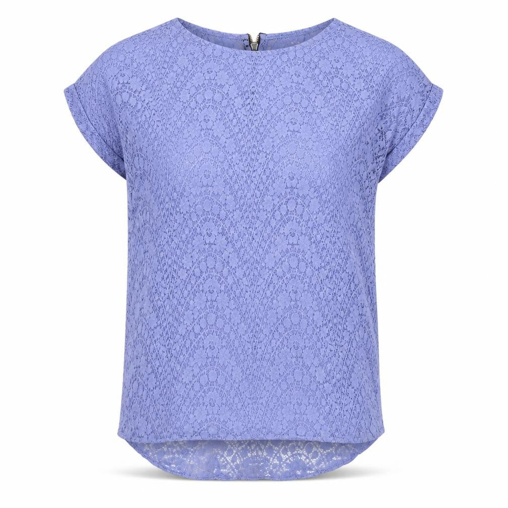 Front view of River Island Women's Purple Lace Top, size 10