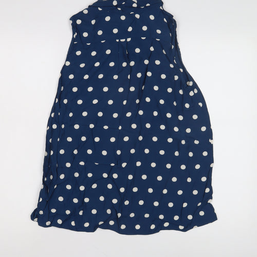 Dorothy Perkins Women's Blue Polka Dot Blouse, Size 14