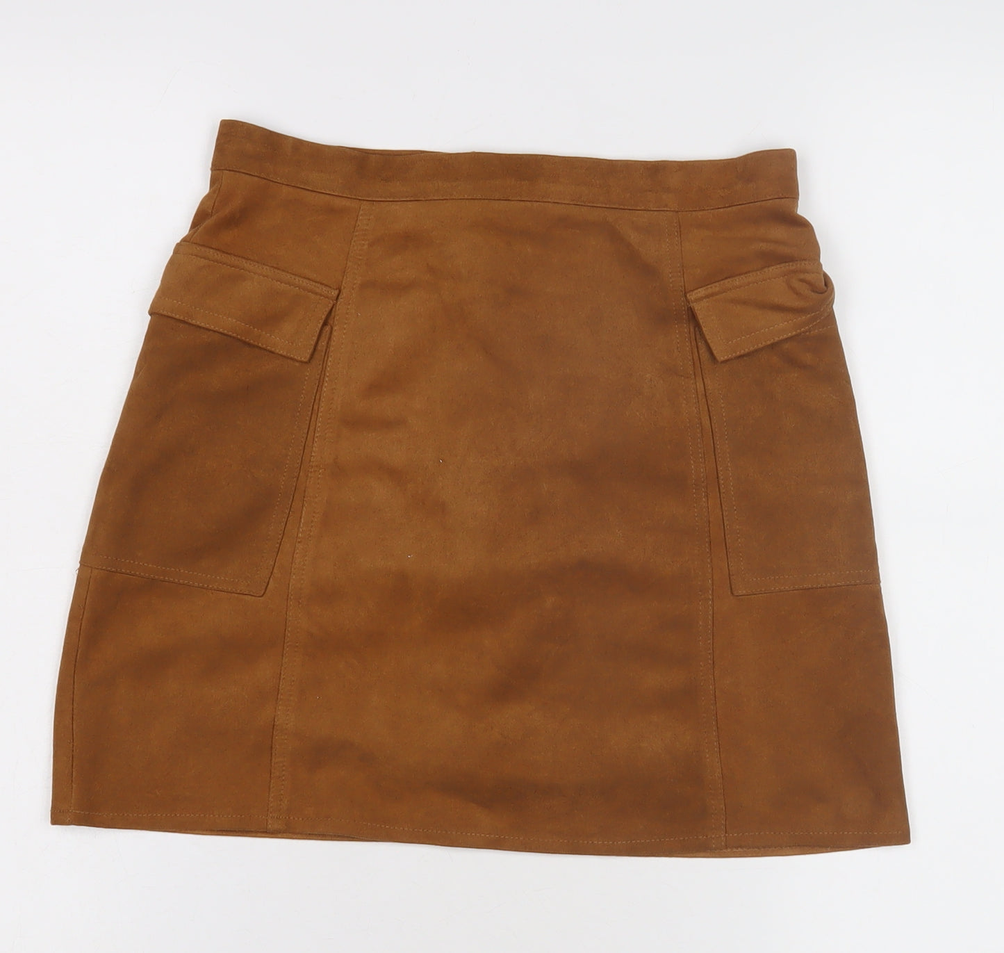 Diffuse Women's Brown Suede Cargo Skirt