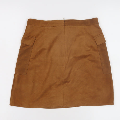 Diffuse Women's Brown Suede Cargo Skirt