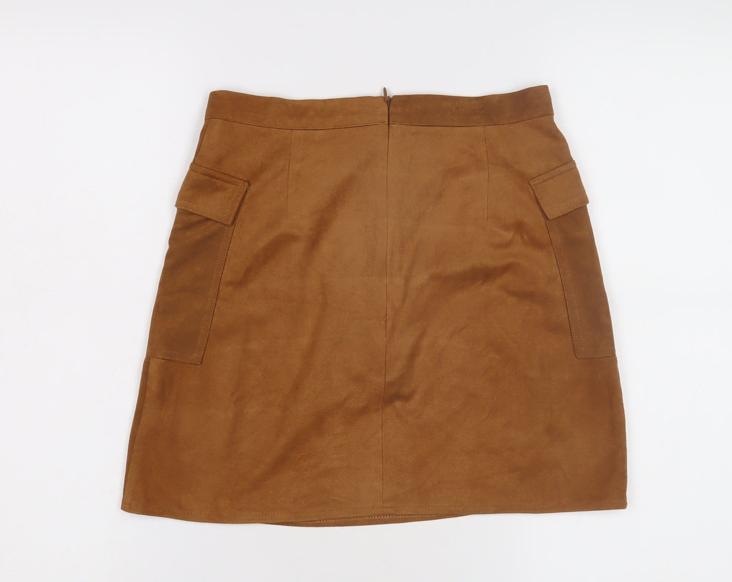 Diffuse Women's Brown Suede Cargo Skirt