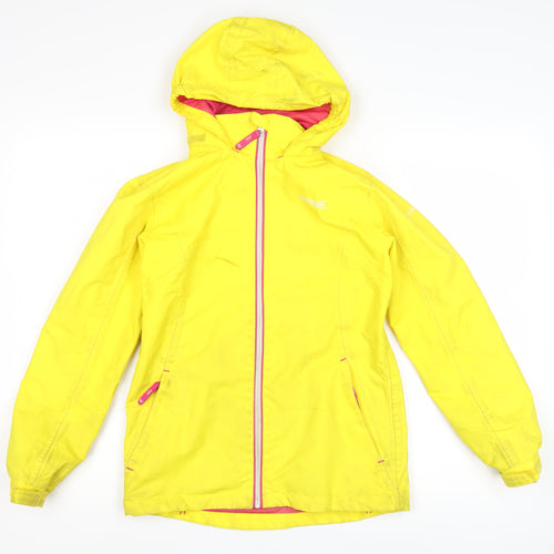 Regatta Girls Yellow Parka Jacket 11-12 Waterproof