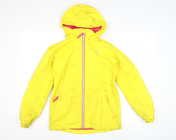 Regatta Girls Yellow Parka Jacket 11-12 Waterproof