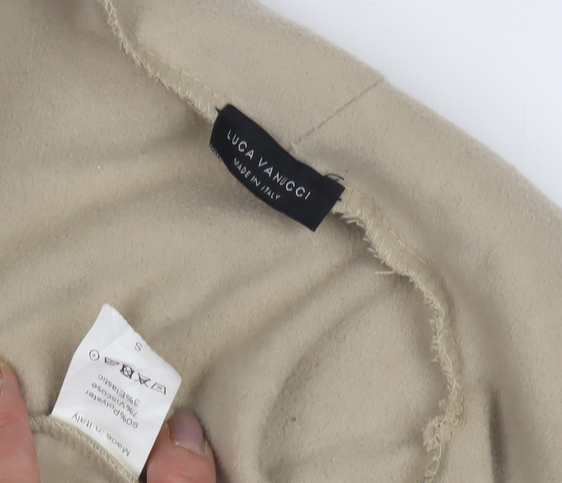 Luca Vanucci Women's Beige Belted Trench Coat S