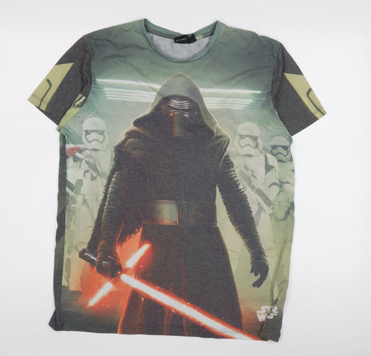Front view of Star Wars Men's Multicoloured Graphic T-Shirt L