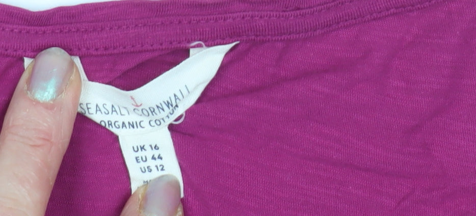 Seasalt Cornwall Women's Pink T-Shirt Size 16