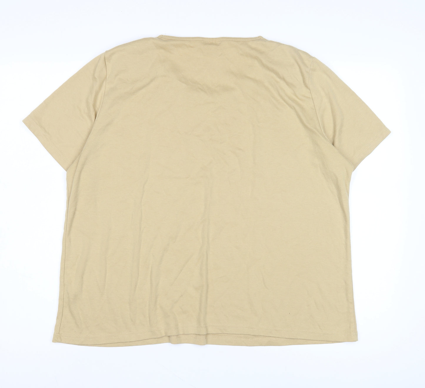 Roman Originals Women's Beige XL Embroidered T-Shirt
